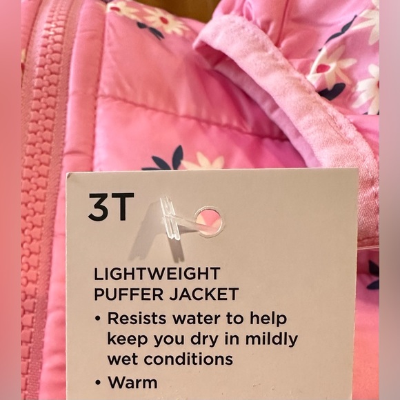 Jumping Beans Baby/Toddler Girls Pink Daisy Light Puffer NWT Various Sizes - Picture 8 of 8
